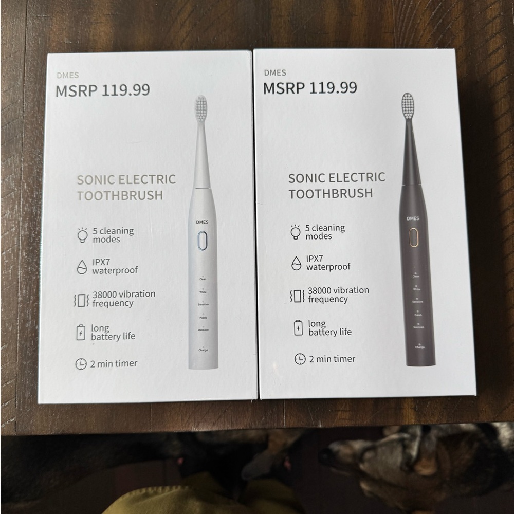 DMES Sonic Electric Toothbrush - Black and White